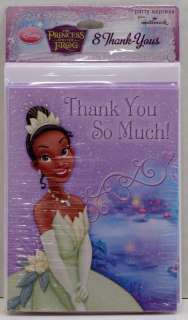 The Princess & the Frog 8 Birthday Party Thank You Cards Envelopes 