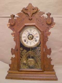   Ginger Bread Clock Alarm Kitchen Clock Works Keeps Time NR  