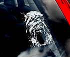 Iron Maiden Eddie The Head   Car Window Sticker   Powerslave Hunter