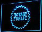 i169 b Notary Public Business Displays Neon Light Sign