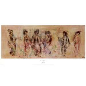  Oriental Dancers by Edna Hibel 40x20