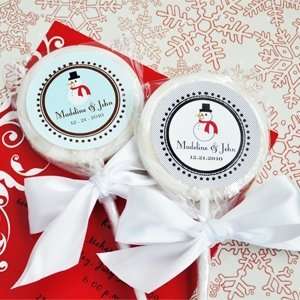   Holiday Personalized Lollipop Wedding Favors