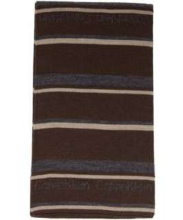 Calvin Klein auburn striped logo skinny scarf  