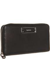 DKNY   Soft Leather Zip Around with Plaque