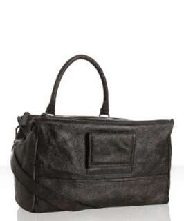 Givenchy black distressed leather Pandora Moyen shoulder bag 
