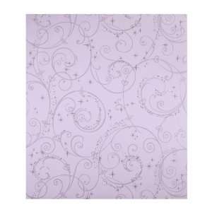   Kids DK5965 Perfect Princess Scroll Wallpaper, Purple with Glitter