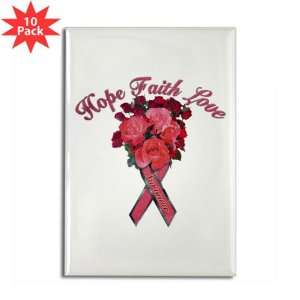   10 Pack) Cancer Pink Ribbon Survivor Hope Faith Love 
