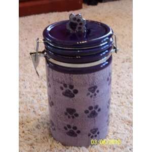  Pet Food Storage Purple Paws Treat Jar
