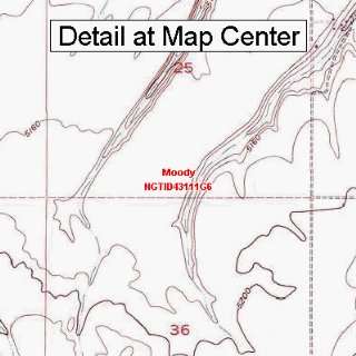  USGS Topographic Quadrangle Map   Moody, Idaho (Folded 