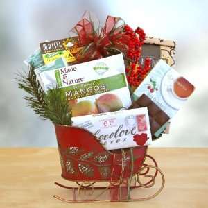 Organic Sleigh of Sweets Holiday Gift Basket  Grocery 