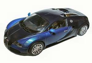 Scalextric 1/32 Black + Blue Bugatti Veyron DPR Slot Car C3199  