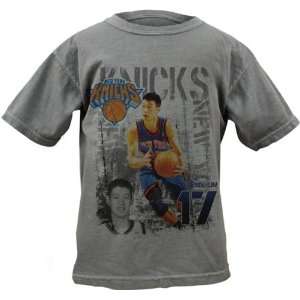  Jeremy Lin New York Knicks Titanium Caged Player Youth T 