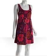 Marc by Marc Jacobs new wine and papya poppy print cotton wool blend 