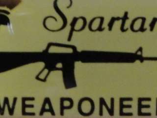 Spatanics Weaponeer M16 Gun Training Machine Pin Badge Enamel Metal 