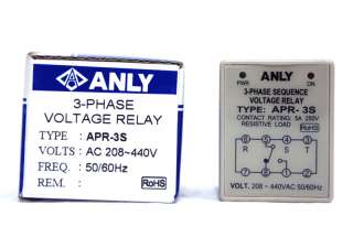 Phase Sequency Voltage Relay APR 3S AC208~440V 5/60Hz  