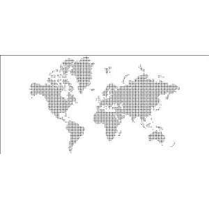  World Map   Dots Wall Mural