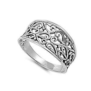   & Engagement Ring Filigree Ring 11MM ( Size 5 to 9) Size 8 Jewelry