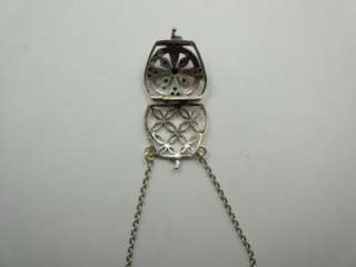 Vintage Sterling Silver Marcasite Mini Purse Necklace  