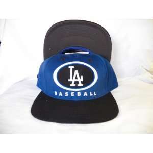   Black Los Angeles Dodgers Embroidered Snapback Cap