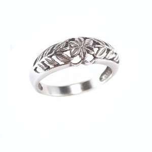  Flower Band Ring Filigree Antiqued Sterling Silver 