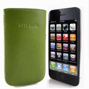   Leather Sleeve Case Cover for Apple Iphone 4 4gs 3gs 3g Electronics