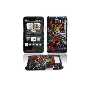  HTC HD2 Graphic Case   Koi/Skull Cell Phones 