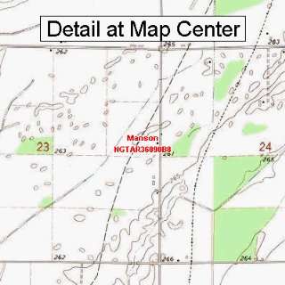  USGS Topographic Quadrangle Map   Manson, Arkansas (Folded 