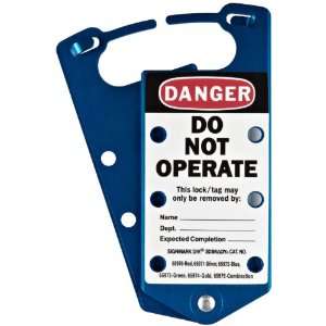 Brady Anodized Aluminum Labeled Lockout Hasp, Blue (Pack of 5)  