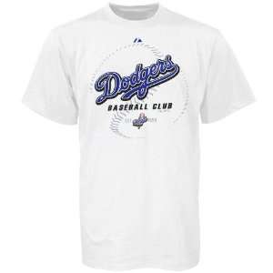   Majestic L.A. Dodgers Baseball Club White T shirt