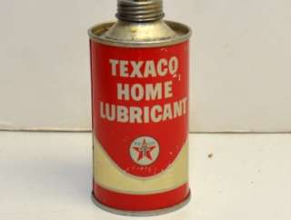 VINTAGE TEXACO HOME LUBRICANT OIL TIN CAN LONG SPOUT  