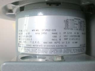 GAST REGENAIR BLOWER VACUUM 1/8 HP 1 PH 115/208 230V  