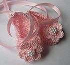 Newborn Baby Girl Doll Booties Crib Shoes Knit Crochet Christening 