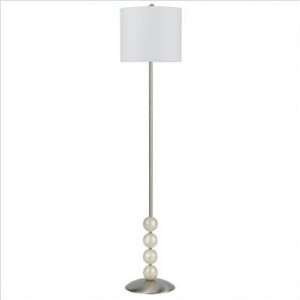  Stacked Shell Balls Brushed Steel Floor Lamp