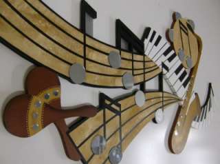   Music Wall Sculpture  Abstract designs, Wood, Metal, Mirror  