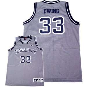   #33 Patrick Ewing Grey Twilled Throwback Jersey