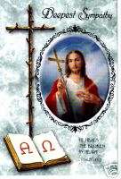 Catholic Sympathy Card Jesus Christ Sacred Heart  