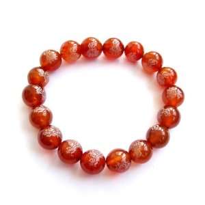    10mm Red Agate Beads Tibetan Buddhist Wrist Mala Bracelet Jewelry