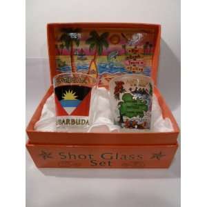  Antigua & Barbuda Beach & Surf Boxed Shot Glass Set (Set 