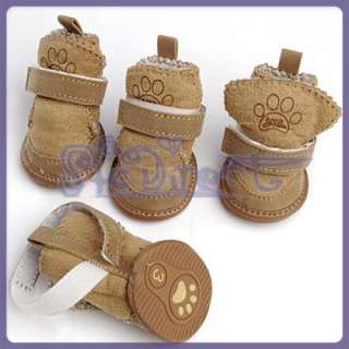 Dog Collie Shoes Pet Snow Booties Size Small Tan Color  