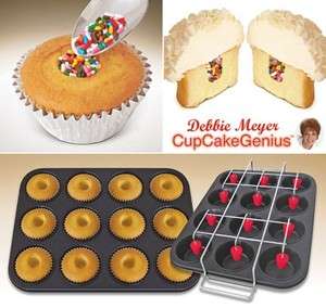   Cupcake Genius easy filling fillable baking cooking pan maker mold