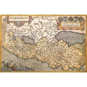 Map of Northern Italy   Poster by Abraham Ortelius (18x12)  
