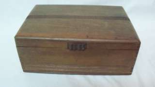 Old cigar wooden hinged box  