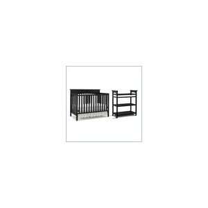    Graco Lauren 4 in 1 Convertible Baby Crib Set in Black Baby