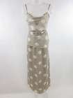 VALENTINO Beige White Dot Camisole Skirt Outfit 40 42