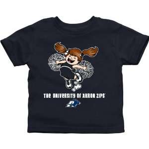  Akron Zips Toddler Cheer Squad T Shirt   Navy Blue Sports 