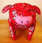   animals toys New Fabric Soft room decor~supplies store~Red Happy Pig