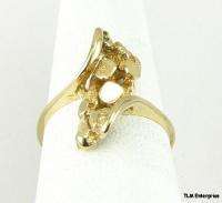 Gold NUGGET Style Ladies RING   14k Solid Yellow Gold  