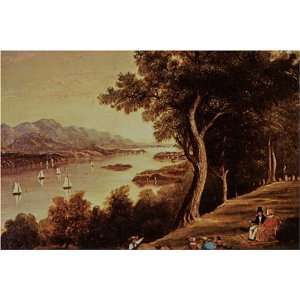  19th Century Hudson River Scene by American School, 17 x 