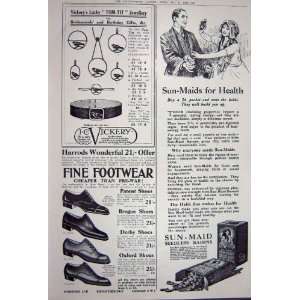   Advertisement 1922 Cigarettes Harrods Footwear Raisins