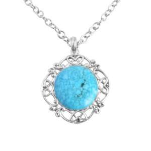  Bronzed By Barse Silver Overlay Howlite Turquoise Necklace 